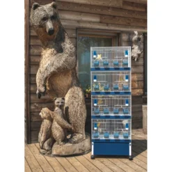 Ensemble De 4 Cages 60x33x33cm Avec Chariot ART.90 - Modèle Einstein - Italgabbie