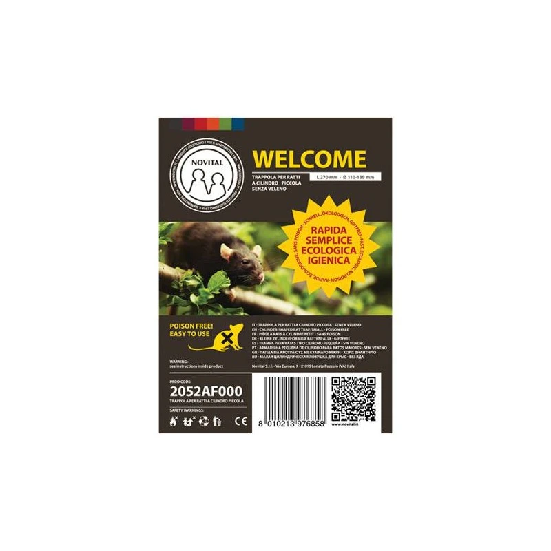 Ratière, Piège Tubulaire Sans Poison 30x16x18cm - Novital 4 Ratière, Piège Tubulaire Sans Poison 30x16x18cm - Novital – Image 4